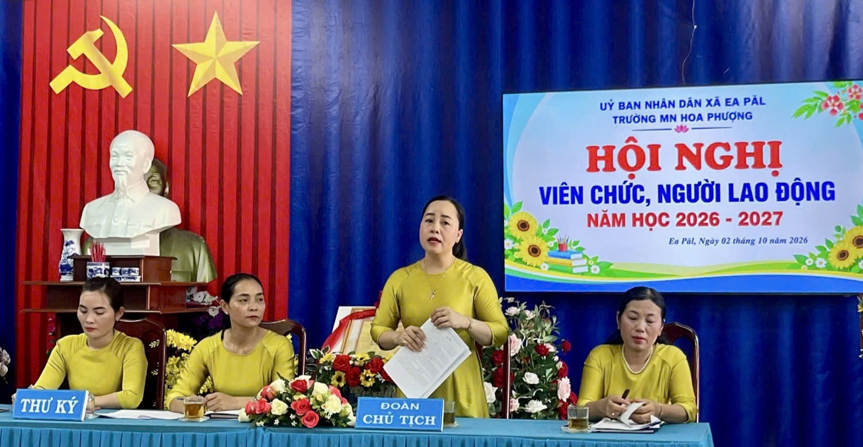 Hội nghị viên chức, người lao động năm học 2026–2027 trường Mầm non Hoa Phượng