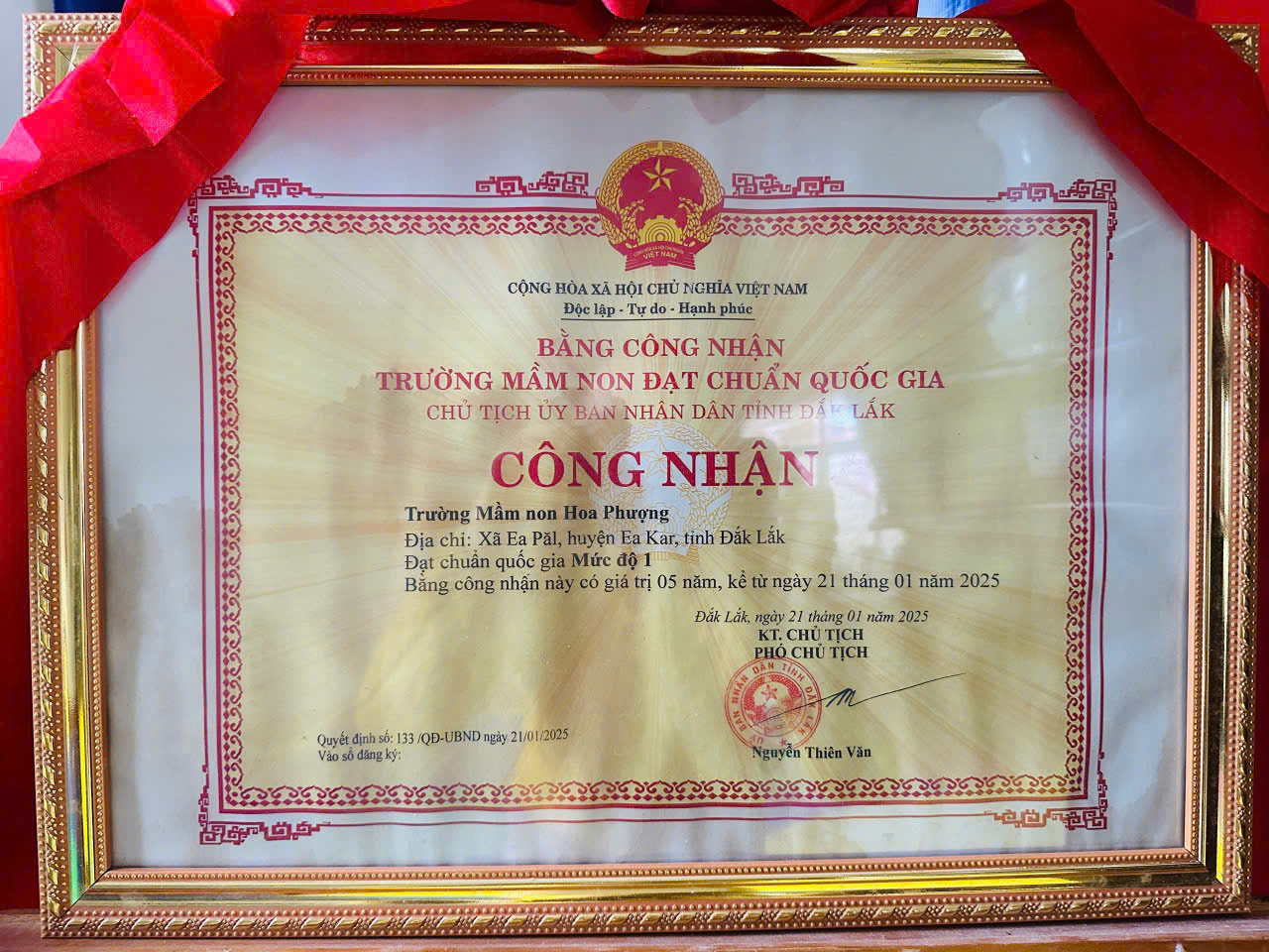 Trường Mầm non Hoa Phượng tích cực chuẩn bị cho Lễ đón Bằng công nhận đạt chuẩn Quốc gia Mức độ I