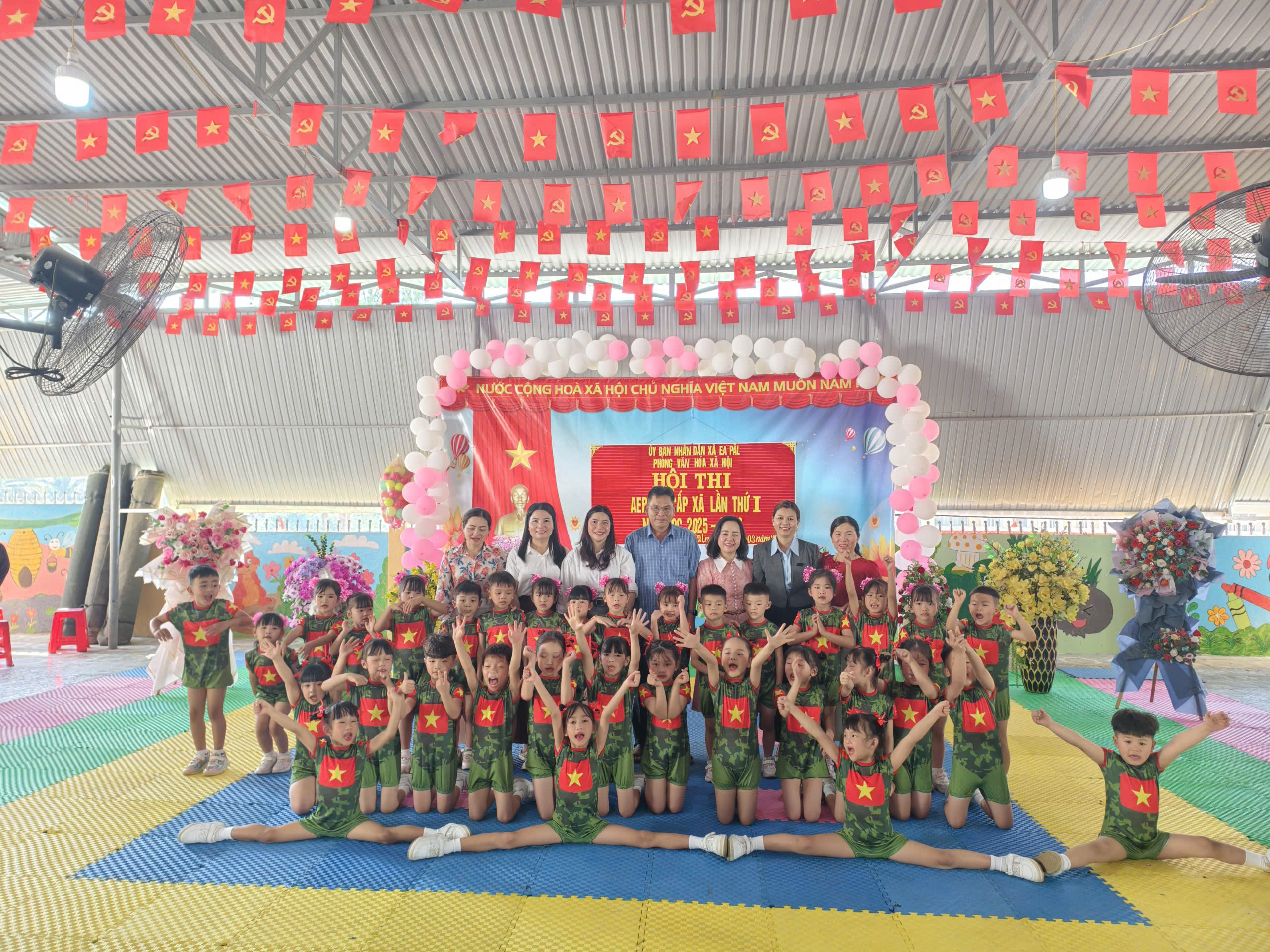 XÃ EA PĂL TỔ CHỨC HỘI THI AEROBIC MẦM NON NĂM HỌC 2025 - 2026