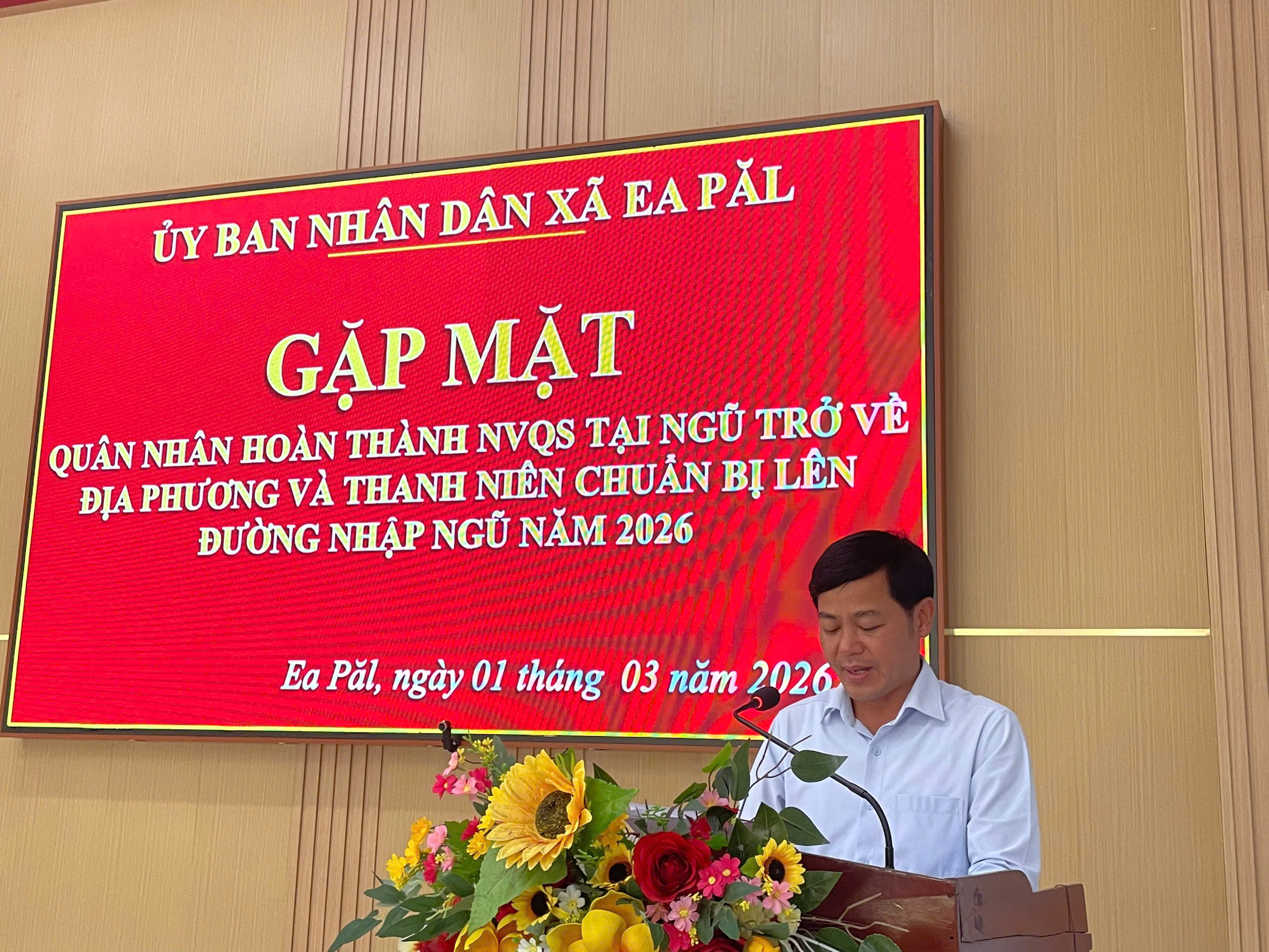 ỦY BAN NHÂN DÂN XÃ EA PĂL TỔ CHỨC GẶP MẶT QUÂN NHÂN HOÀN THÀNH NVQS VÀ THANH NIÊN CHUẨN BỊ LÊN ĐƯỜNG NHẬP NGŨ NĂM 2026