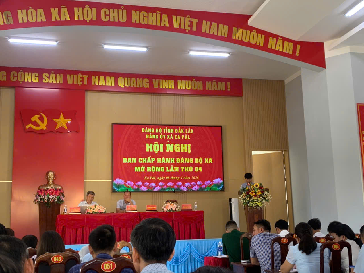 ĐẢNG UỶ XÃ EA PĂL TỔ CHỨC HỘI NGHỊ SƠ KẾT QUÝ I, TRIỂN KHAI NHIỆM VỤ TRỌNG TÂM QUÝ II NĂM 2026